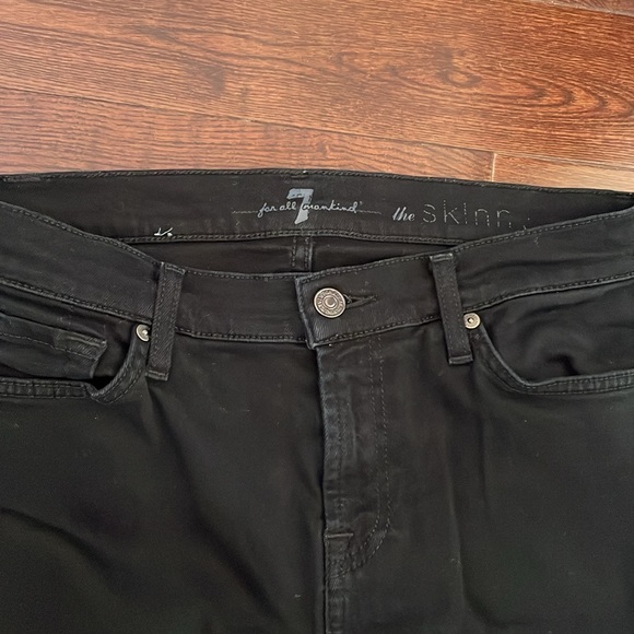 7 for all Mankind Black Skinny Jeans - Picture 4 of 6
